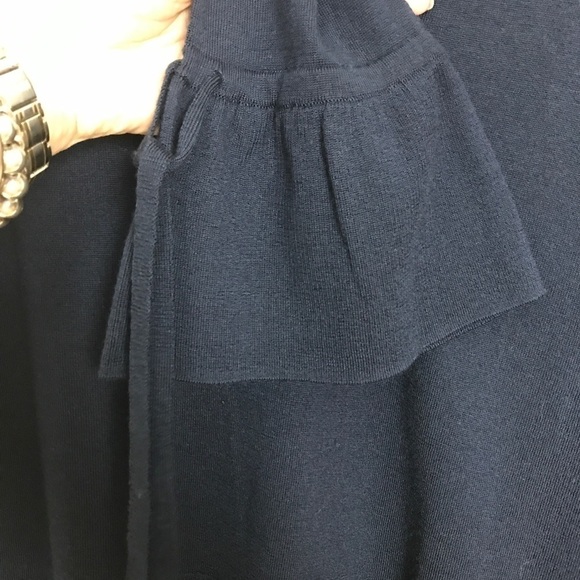 J. Crew Drawstring Sleeve V-Neck Wool Sweater XS - Picture 6 of 8